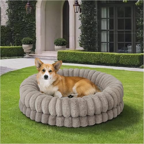 BalancePet Luxury Donut Dog Bed 30 Inch - Washable Round Bed for Medium Dogs, Oatmeal BalancePet Luxury Donut Dog Bed 30 Inch - Washable Round Bed for Medium Dogs, Oatmeal