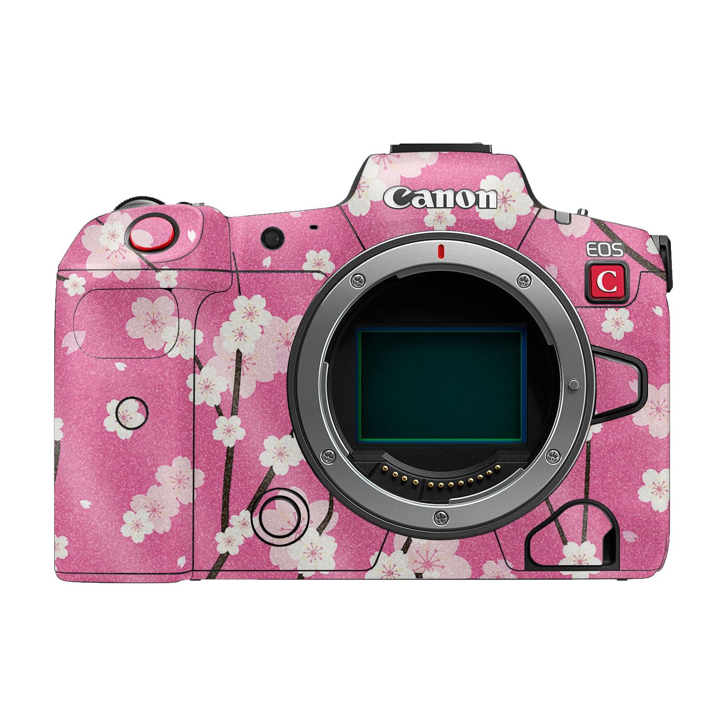 Glossy Glitter Camera Skin Compatible with Canon EOS R5C (2022) - Sakura Pink - Premium 3M Vinyl Protective Wrap Decal Cover - Easy to Apply | Crafted in the USA by MightySkins