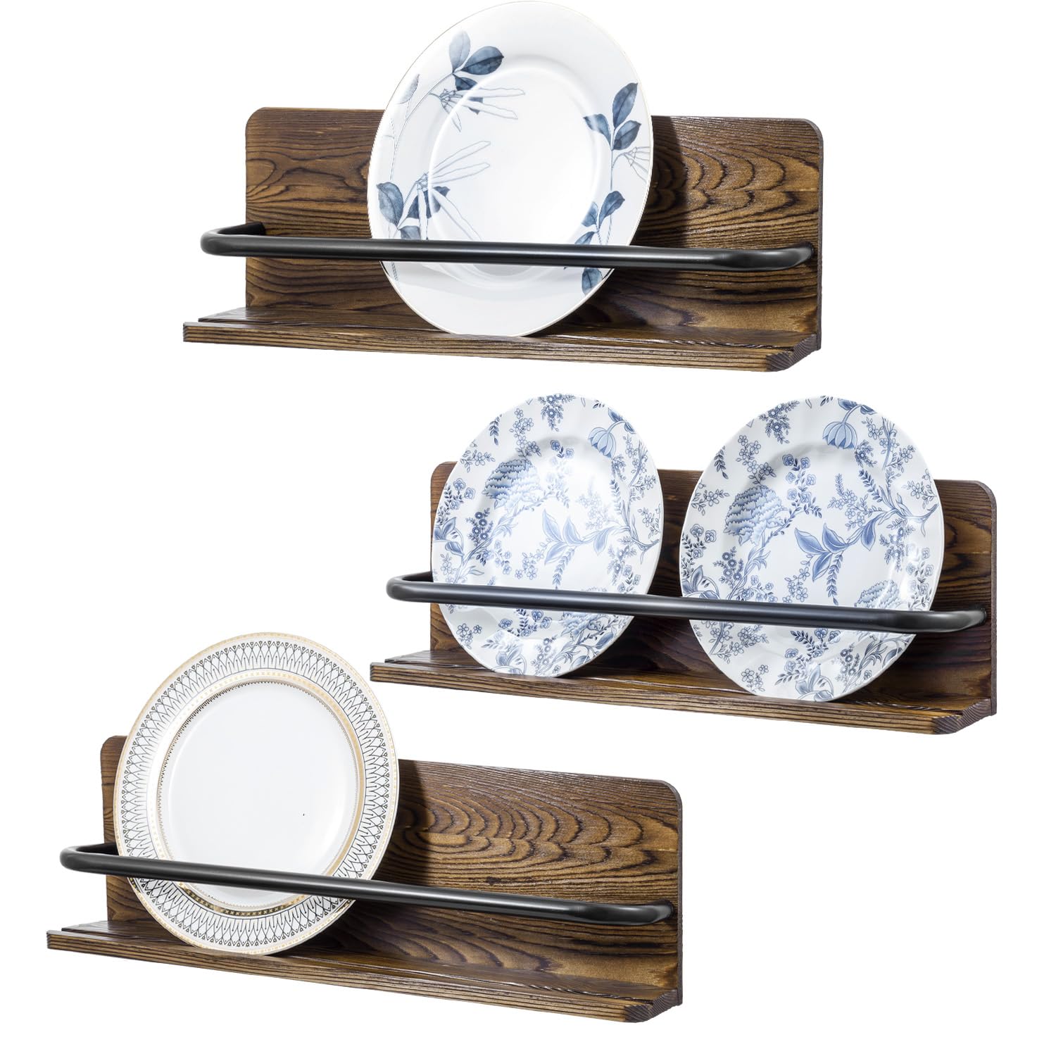 MyGift Plate Wall Hangers Set of 3