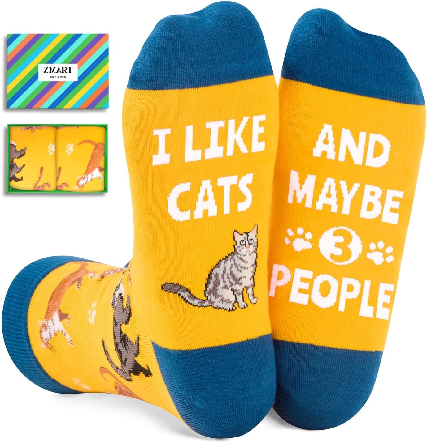Calcetines Divertidos de Gato para Amantes de Gatos