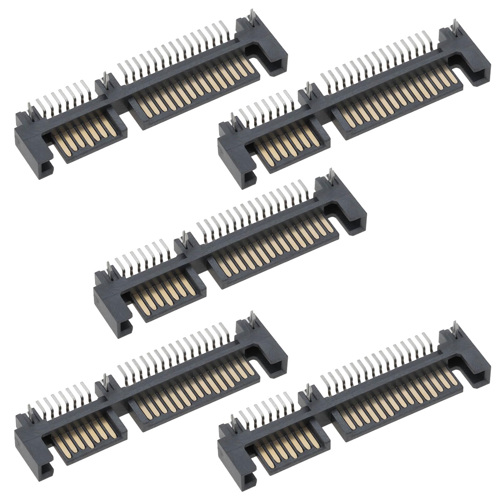 5 szt. SATA 22-pinowe 7+15-pinowe złącze męskie SMT SMD do dysku twardego 6.3 cm HDD