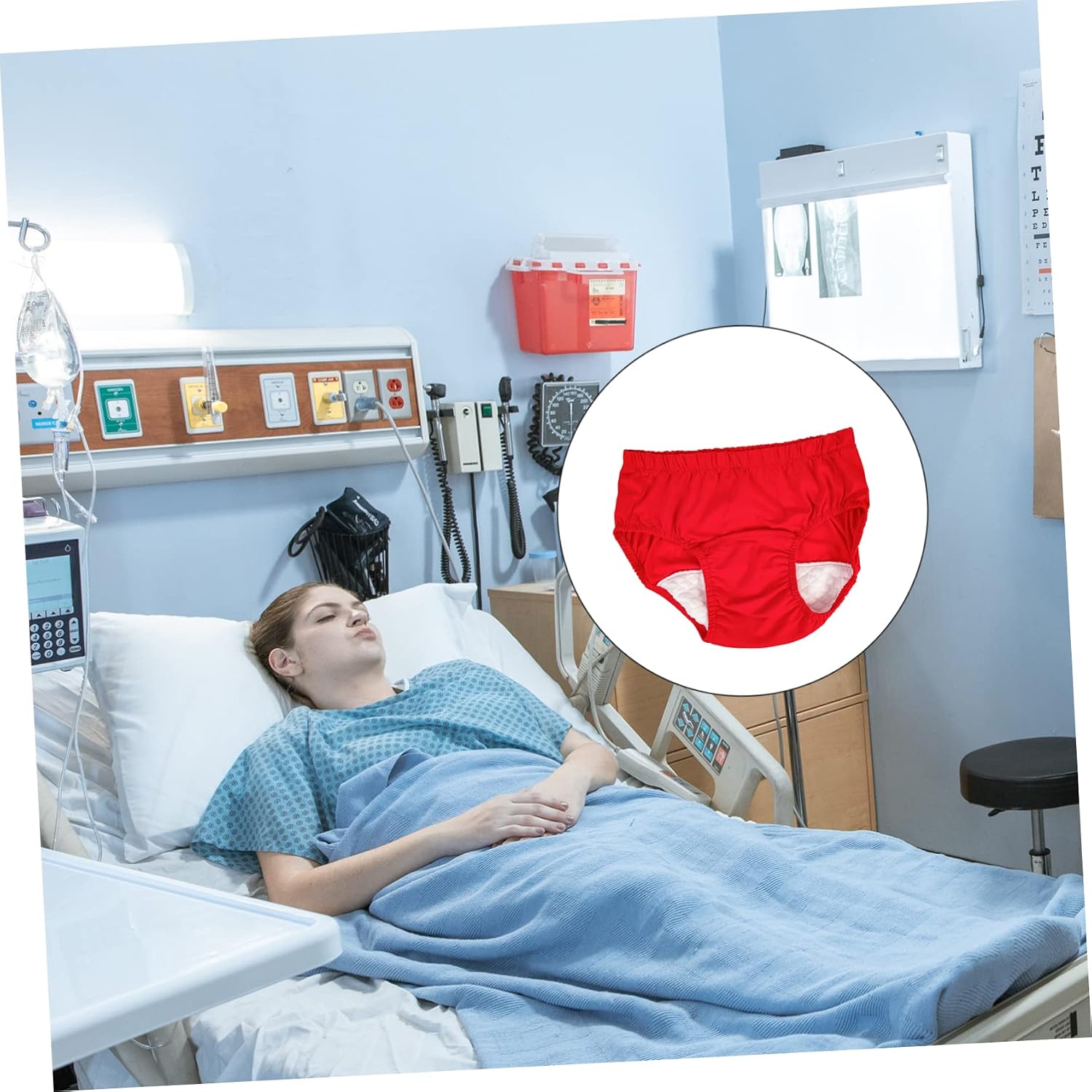 40cc Portable Breathable Adult Diaper for Incontinence Wear-Resistant Underwear for Elderly and Bedridden Patients Easy to Wear and Clean Suitable for Long-Distance Travel Red