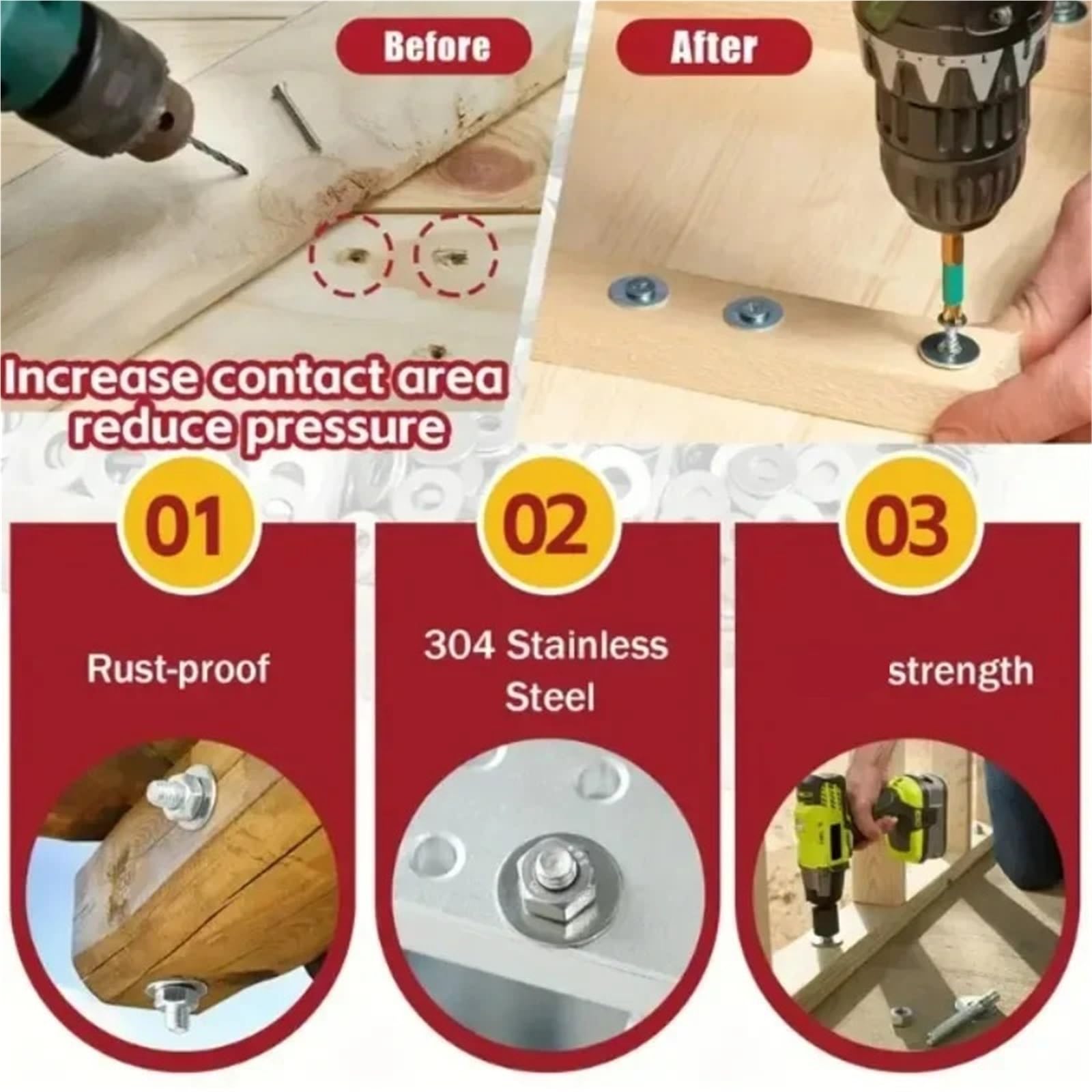 900 Uds arandela de acero inoxidable junta sellado Metal M2 .5 M3 M4 M5 M6 M8 M10 M12 arandelas planas anillos juntas kits surtidos para Tornillos