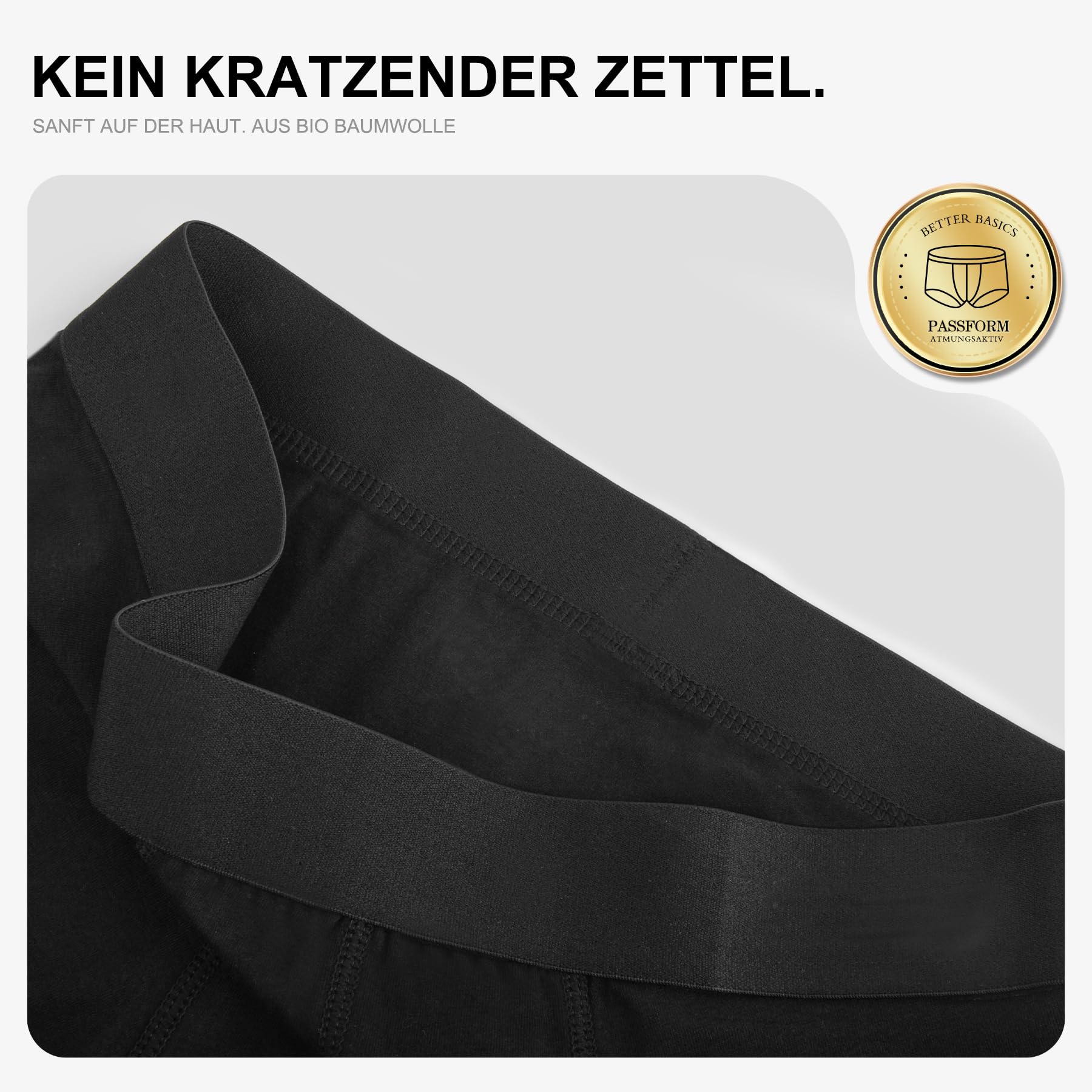 FALARY Boxershorts Herren 12er/6er Pack – Bequeme Unterhosen Männer aus Bio-Baumwolle, Atmungsaktiv & Ohne Etikett (Größe S-3XL)