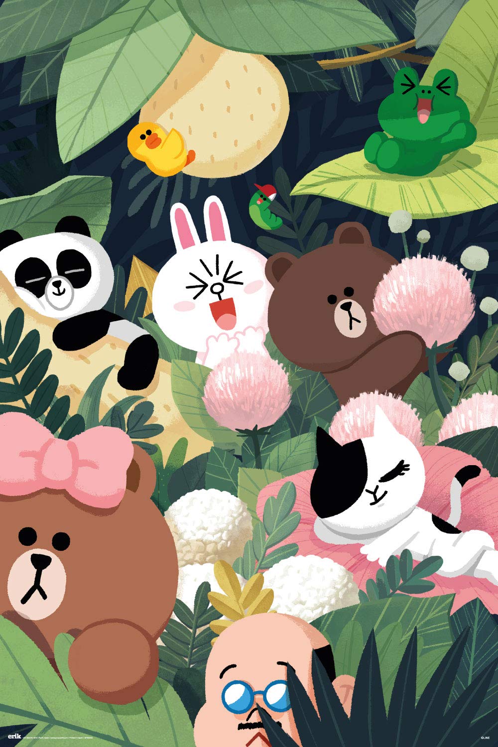 Grupo Erik Poster 91 x 61 cm Line Friends Jungle, 91.5L x 61W cm