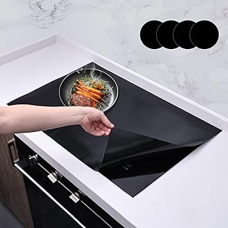 Large Induction Hob Protector Mat, Silicone Induction Hob Cover- (Magnetic) Cooktop Scratch Protector for Induction Hob,Multifunctional Silicone Mats (78x52cm, Pure Black)