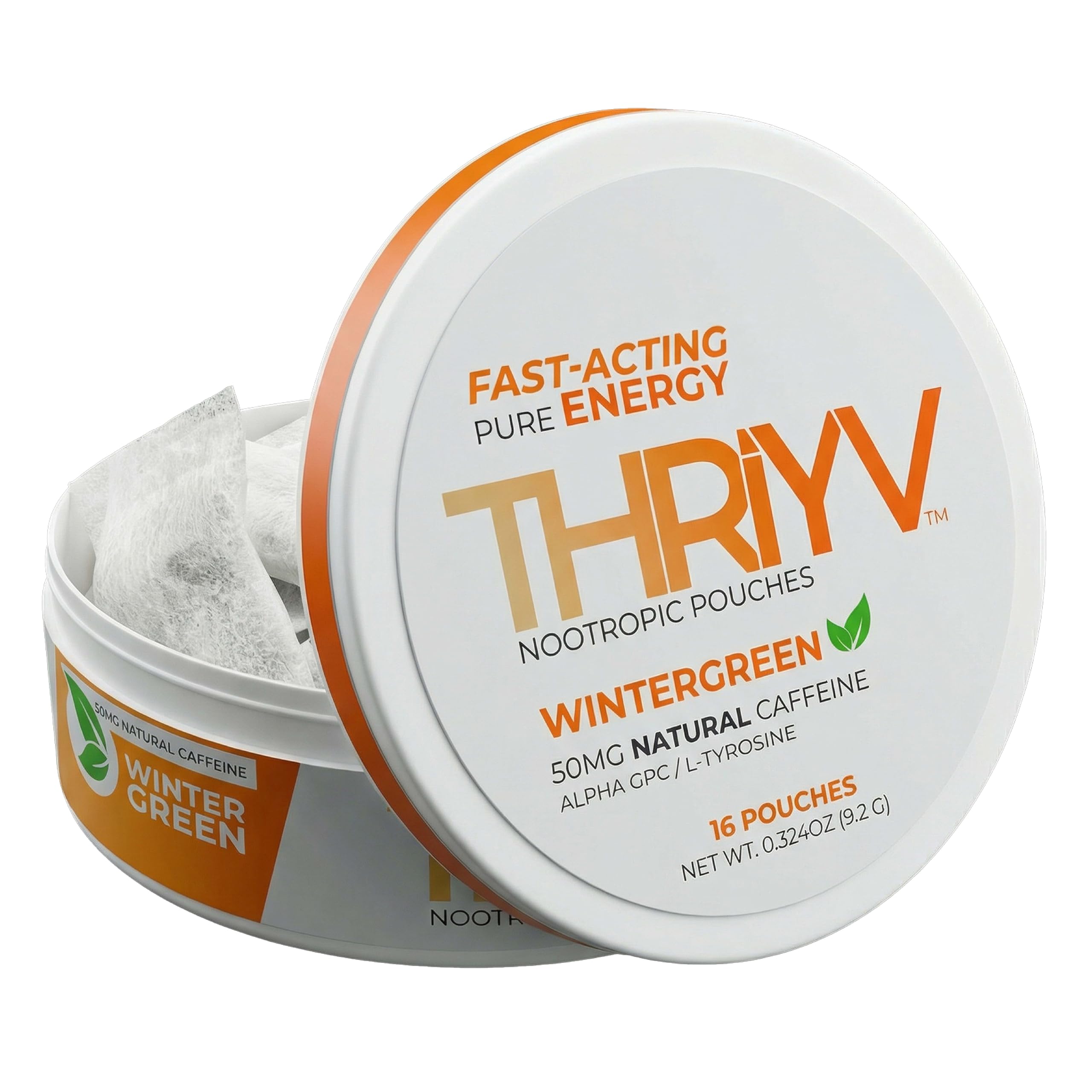 Amazon.com: 1 Can, THRIYV Nootropic Energy Pouches, Wintergreen