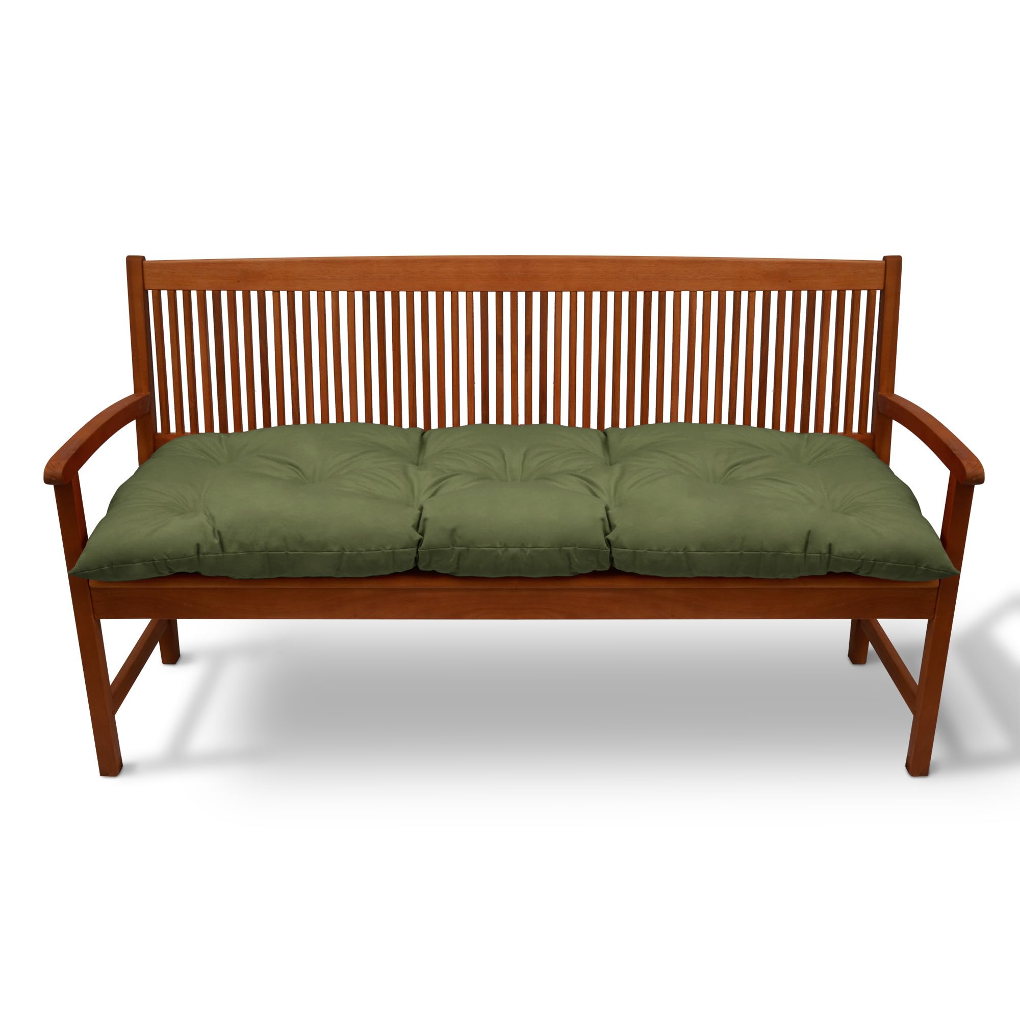 Beautissu Coussin Banc Flair BK - Extérieur pour Jardin, Terrasse, Balcon - Balancelle, Banquette - 120x50x10cm - Vert Olive