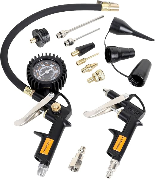 FYPower 10-Piece Heavy Duty Air Compressor Kit: The Ultimate Convenience Pack for Tire Care and Shop Tasks