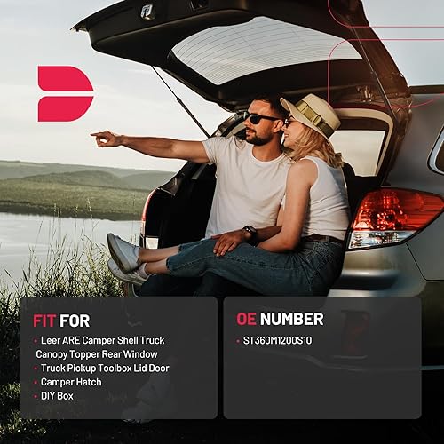 Miniatura 3 de BDFHYK ST360M1200S10 - Amortiguadores de gas de 36 pulgadas, 200 libras (890N), soporte de elevación para remolque de motos de nieve, cubierta de