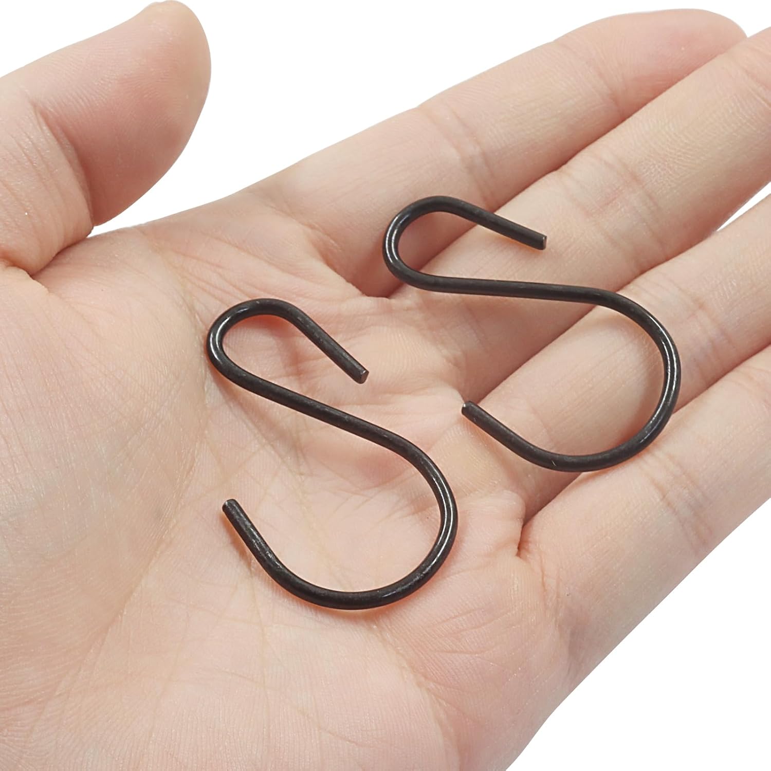 50 Pack 1.73 inch S Shaped Hooks for Hanging Plants, Jewelry & Kitchenware - Heavy Duty Metal Iron Mini Hooks - Versatile Storage Solution for Home, Office & Outdoor Use