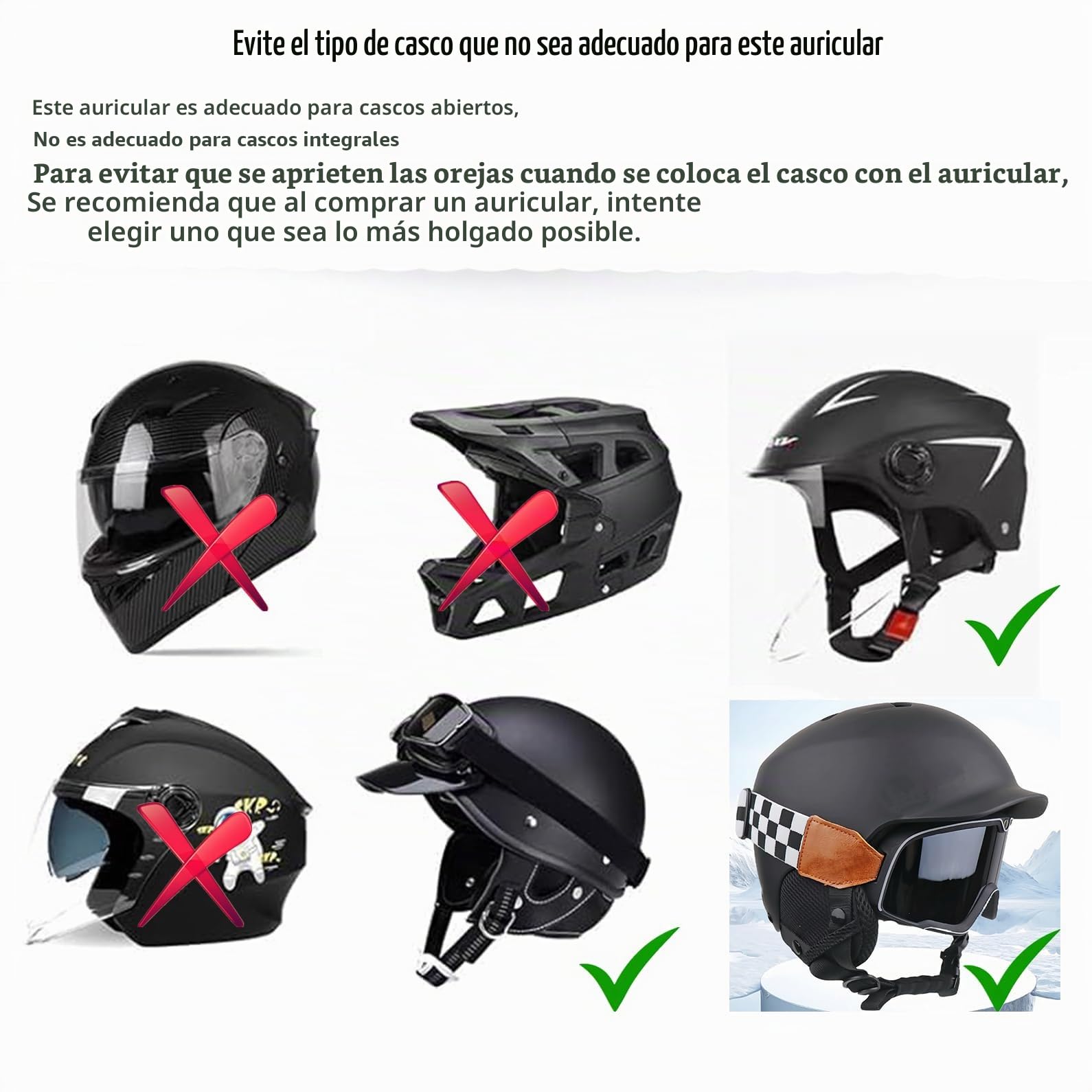 Altavoces para deportes al aire libre Ski/para cascos de bicicleta - Altavoces True Wireless Bluetooth 5.3 para cascos para esquí, snowboard, ciclismo de montaña y escalada