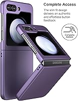 Vista 7 de Eastcoo Funda delgada para Galaxy Z Flip 5, [película de pantalla frontal dura transparente incorporada + parte trasera de policarbonato duro]