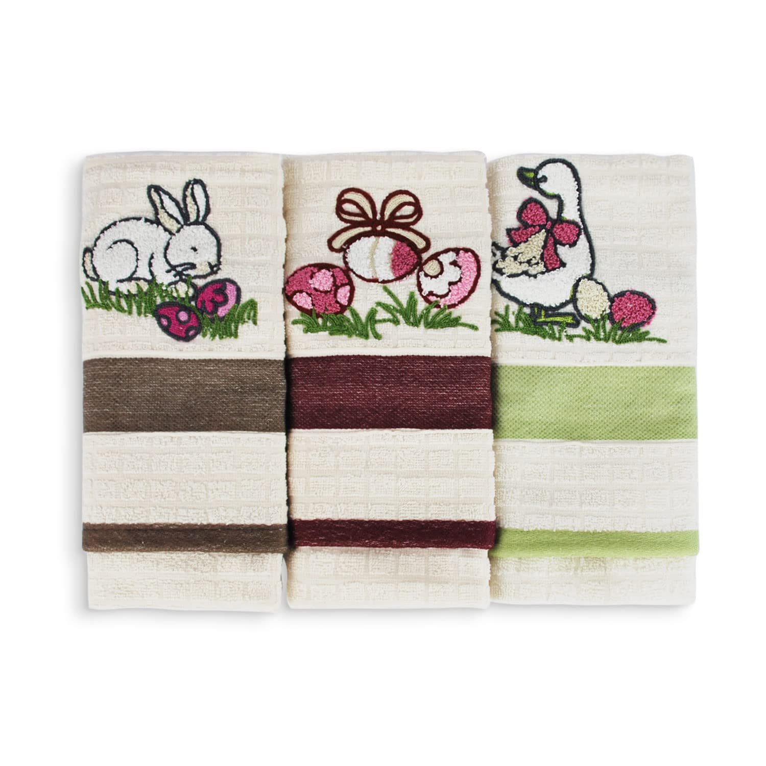 Nada Home VINGI Easter Tea Towels Set Easter 3 Pieces Sponge 5076