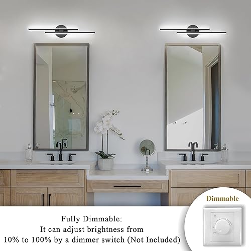 Miniatura 3 de EDISLIVE Moderna lámpara LED regulable, lámpara de pared para tocador de baño, espejo de 23.6 pulgadas, accesorios de iluminación para baño,