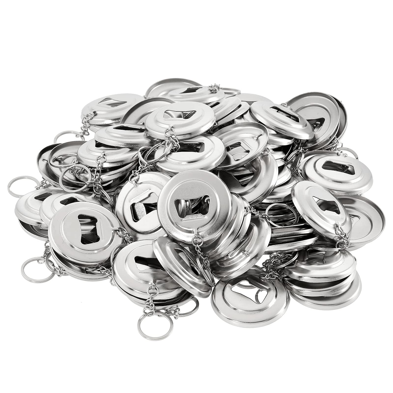 Llavero de 58 mm, abridor de botellas, insignia, botón, suministro, piezas básicas, materiales, 100 juegos
