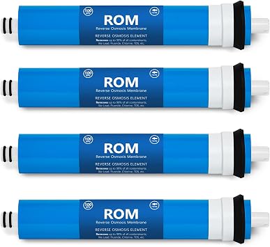 Express Water 4 Pack Reverse Osmosis Membrane RO Membrane 100 GPD Water Filter Replacement Under Sink and Reverse Osmosis System