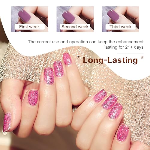 Miniatura 6 de JODSONE Juego de 100 esmaltes de uñas de gel multicolor, textura de purpurina interior, capa mate suave y brillante, juego de esmalte de uñas de gel