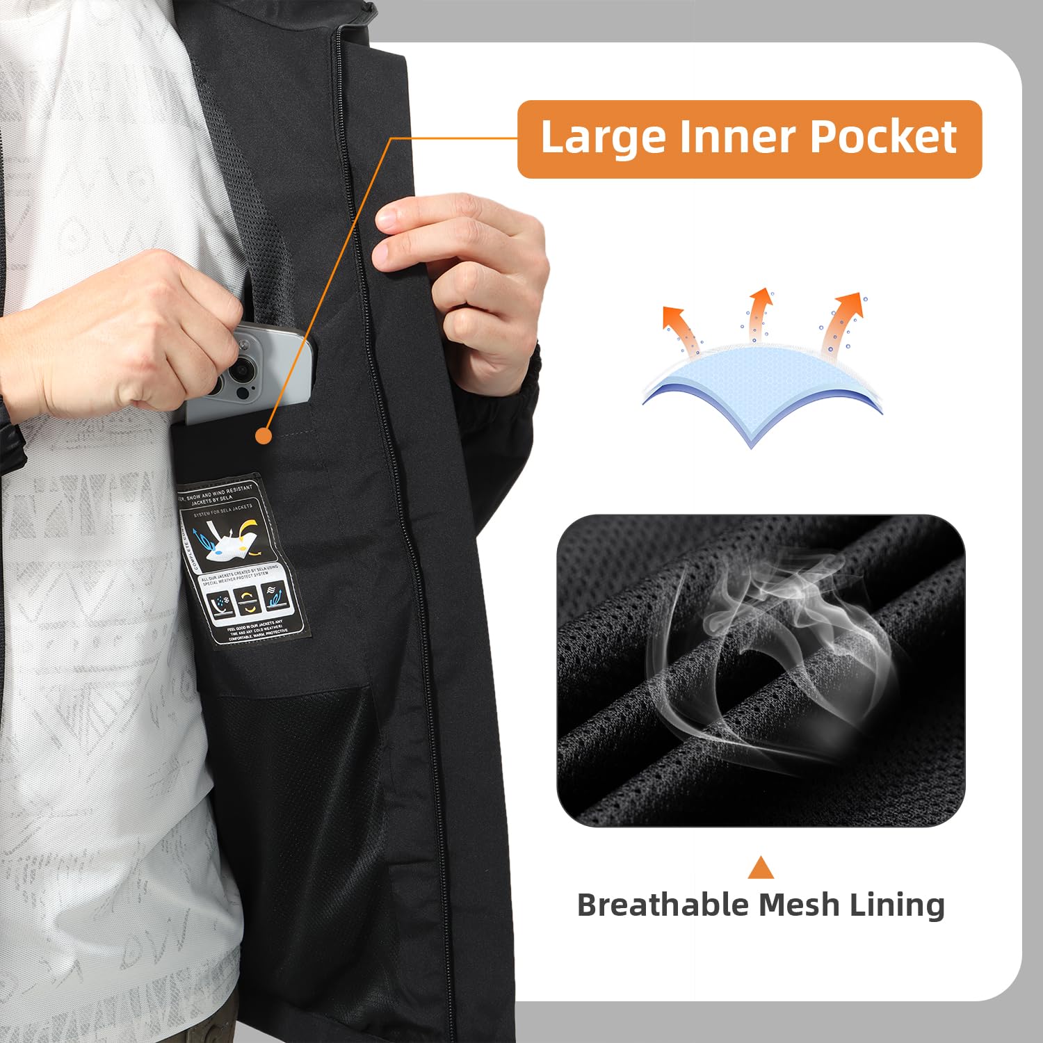 Chaquetas Impermeables para Exteriores para Hombre Abrigo Ligero para La Lluvia Senderismo Ciclismo Chaqueta Cortavientos Ropa Deportiva para Primavera y Otoño