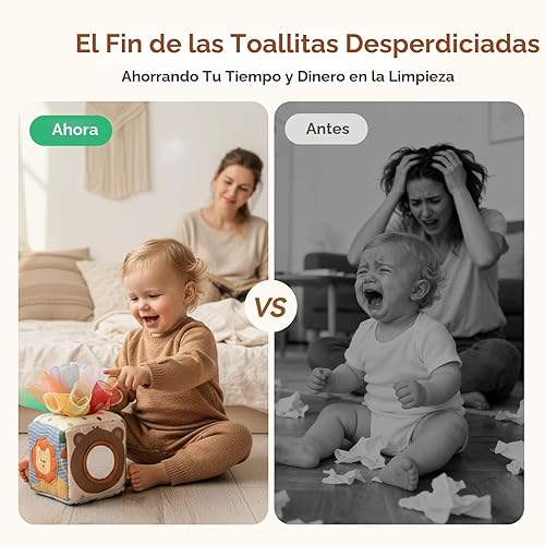 Miniatura 2 de Youuys Caja de Pañuelos de Juguete para Bebés de 6-12 Meses, Juguetes Sensoriales Montessori para Niño de 1 Año, Juguete Infantil con Pañuelos