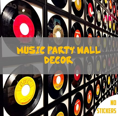 Miniatura 6 de MINI ZOZI Discos de vinilo en blanco de 12 pulgadas falsos 5 piezas en 1 paquete para decoración de habitación o decoración del hogar en la pared