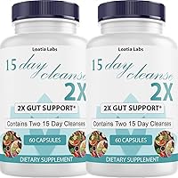 Vista 7 de 15 Day Cleanse 2X - Soporte doble intestinal y de colon - Desintoxicación avanzada de limpieza intestinal para mujeres y hombres con alfalfa