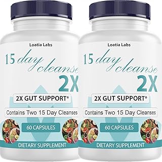 Sponsored Ad - 15 Day Cleanse 2X - Double Gut & Colon Support - Advanced Gut Cleanse Detox for Women & Men with Alfalfa, C...