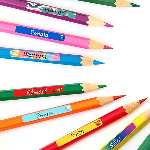 Miniatura 7 de 100 etiquetas personalizadas para niños, etiquetas con nombre personalizables, impermeables, para botellas de agua, loncheras, libros y suministros