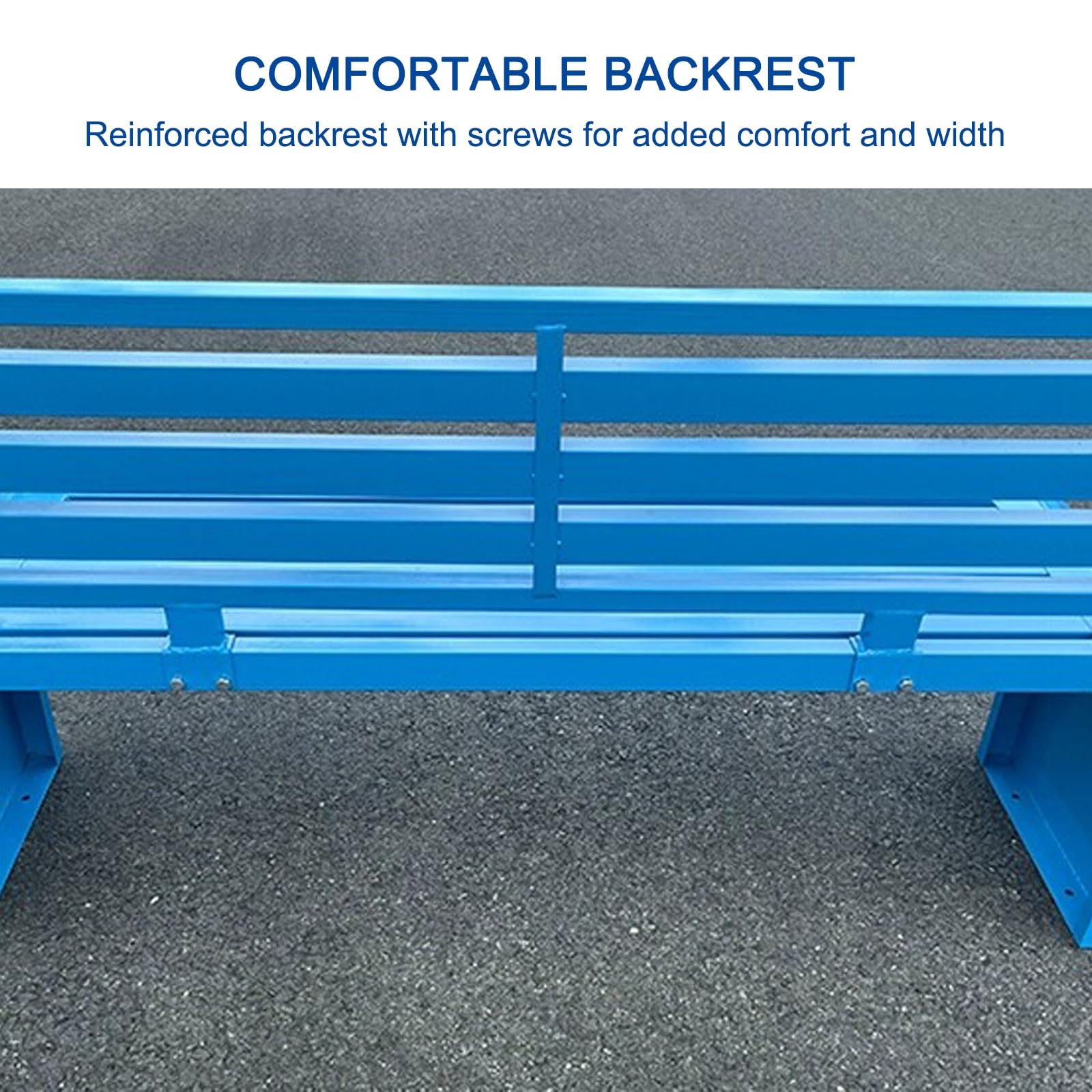 Sitzbank Outdoor aus Verzinktem Stahl, Wetterfeste Gartenbank mit Rückenlehne und Armlehnen, für Garten Rasen Poolbereich Veranda und Spielplatz(Black,120cm/47.2in)