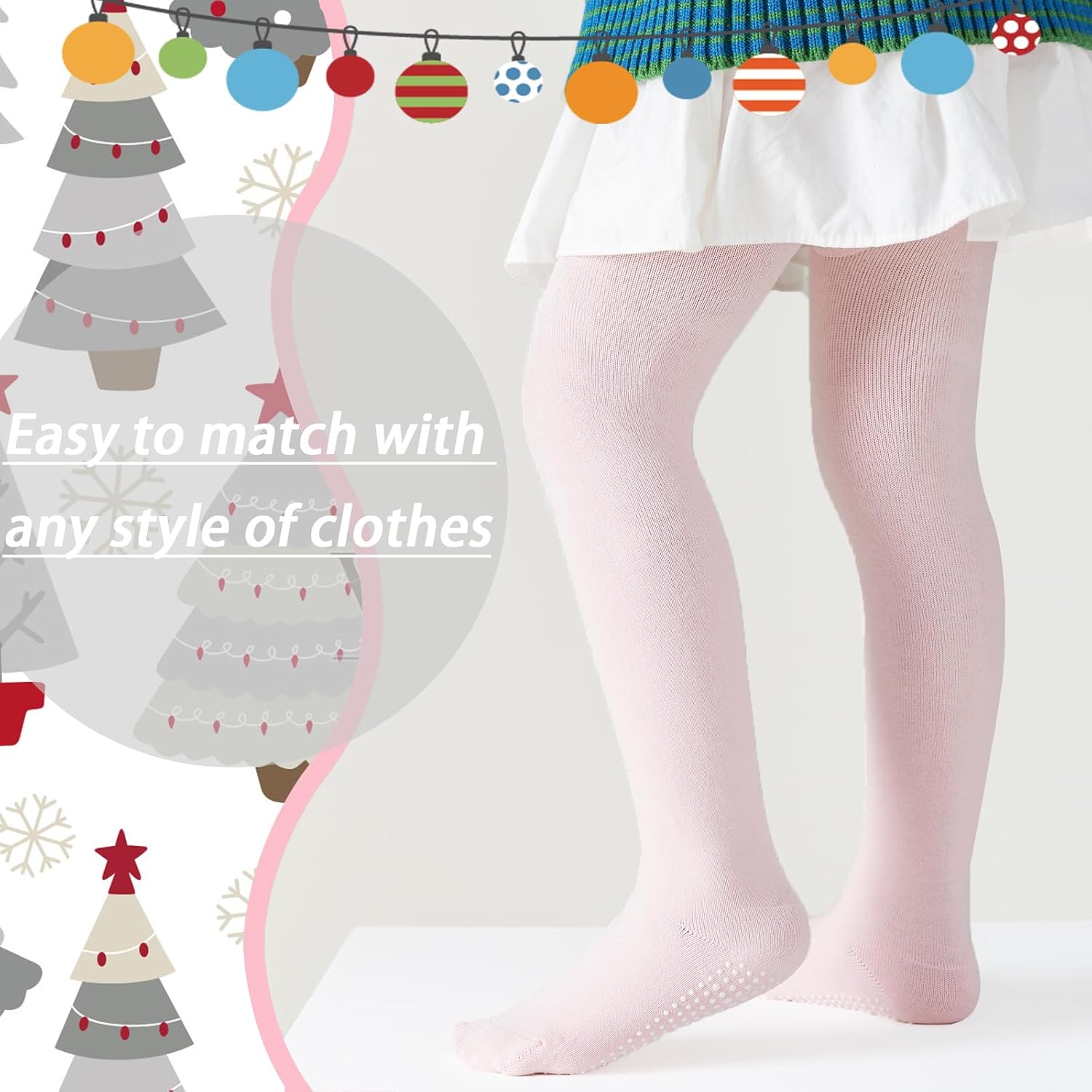 Mini angel Baby Tights Non Slip Baby Girl Tights Seamless Cotton Pantyhose Toddler Stockings Winter Warm Leggings Non-Skid - Image 4