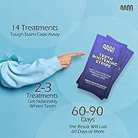 Vista 3 de MasterMedi Tiras blanqueadoras dentales, tira blanca no sensible para blanquear los dientes, 14 tratamientos