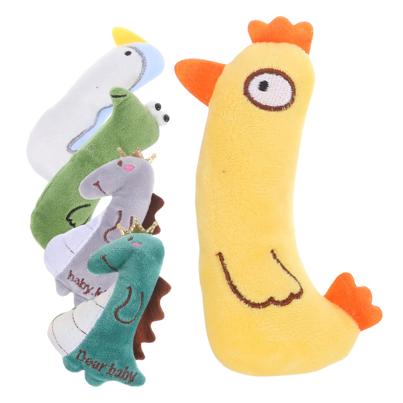 VANZACK 25stücke Teiliges Katzenminze Plüschspielzeug Interaktive Kauspielzeuge Für Katzen Lustige Und Weiche Kissen Für Kätzchen Niedliche Designs Dinosaurier Huhn Und