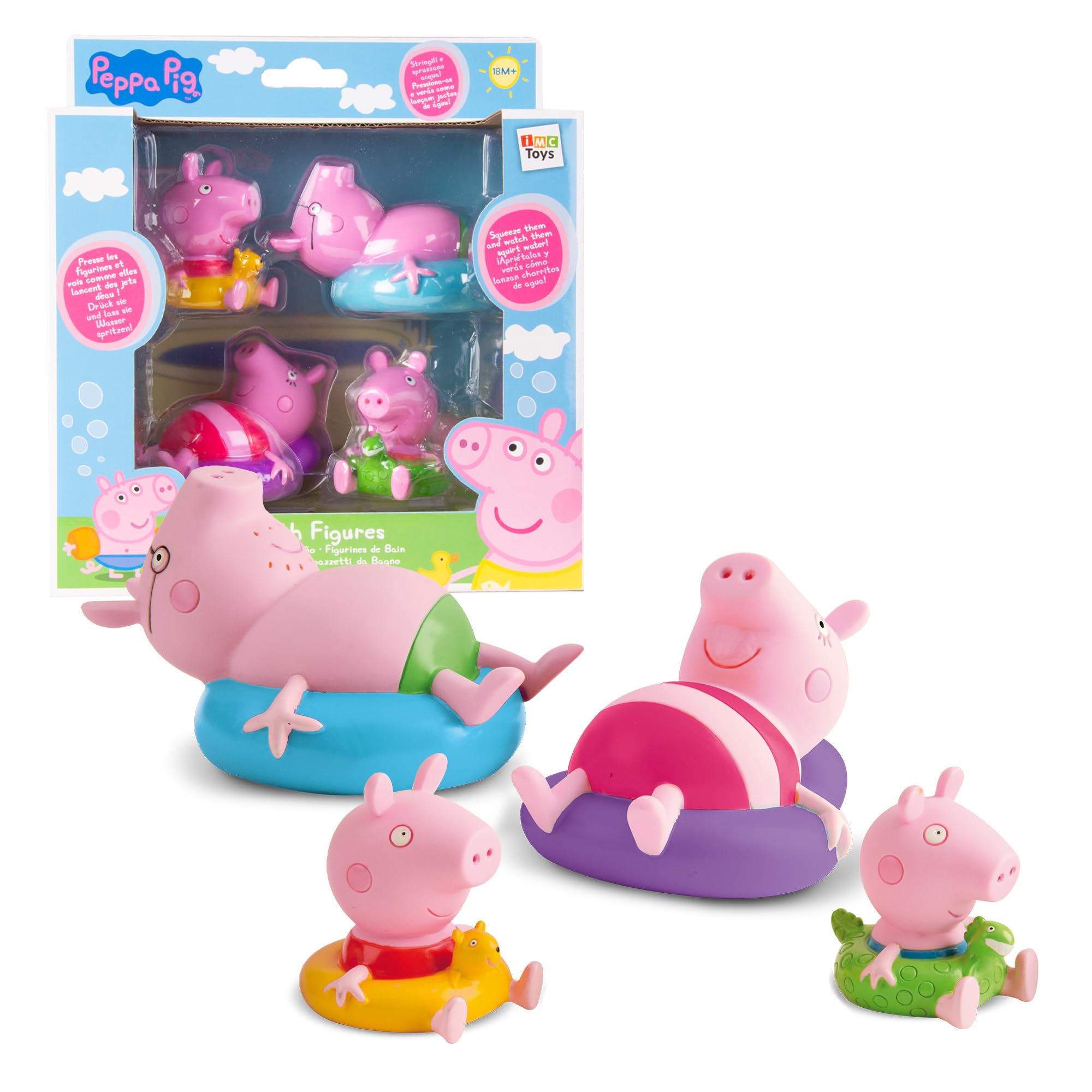 IMC Toys 360037 Peppa Pig, Figurine per il Bagno, Assortimento