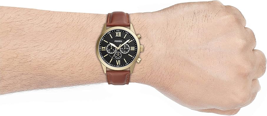 Flynn Chronograph Brown Leather Watch