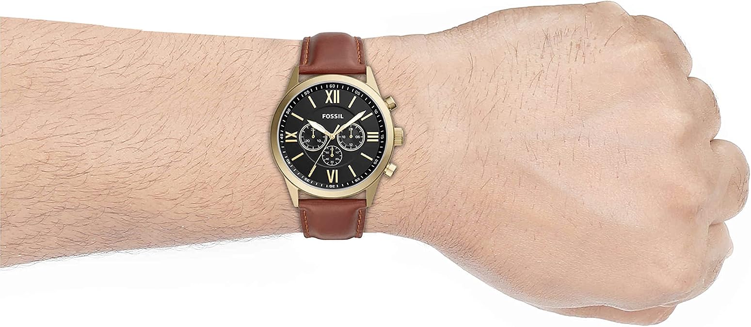 Flynn Chronograph Brown Leather Watch