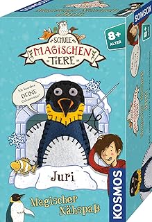 KOSMOS 698935 Die Schule der magischen Tiere - Magischer Nähspaß: Juri, Nähset für Anfänger und Kinder ab 8 Jahren, enthält Filzstoff, Nadel, Stickgarn und Füllmaterial, Bastelset für Kinder