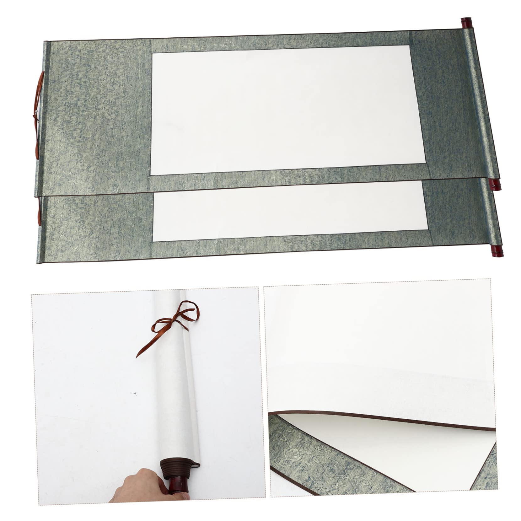 Lot de 2 Rouleaux de Papier à Calligraphie, Parchemin Vierge à Suspendre, Papier de Riz, Format Compact pour Écriture et Décoration Maison et Bureau