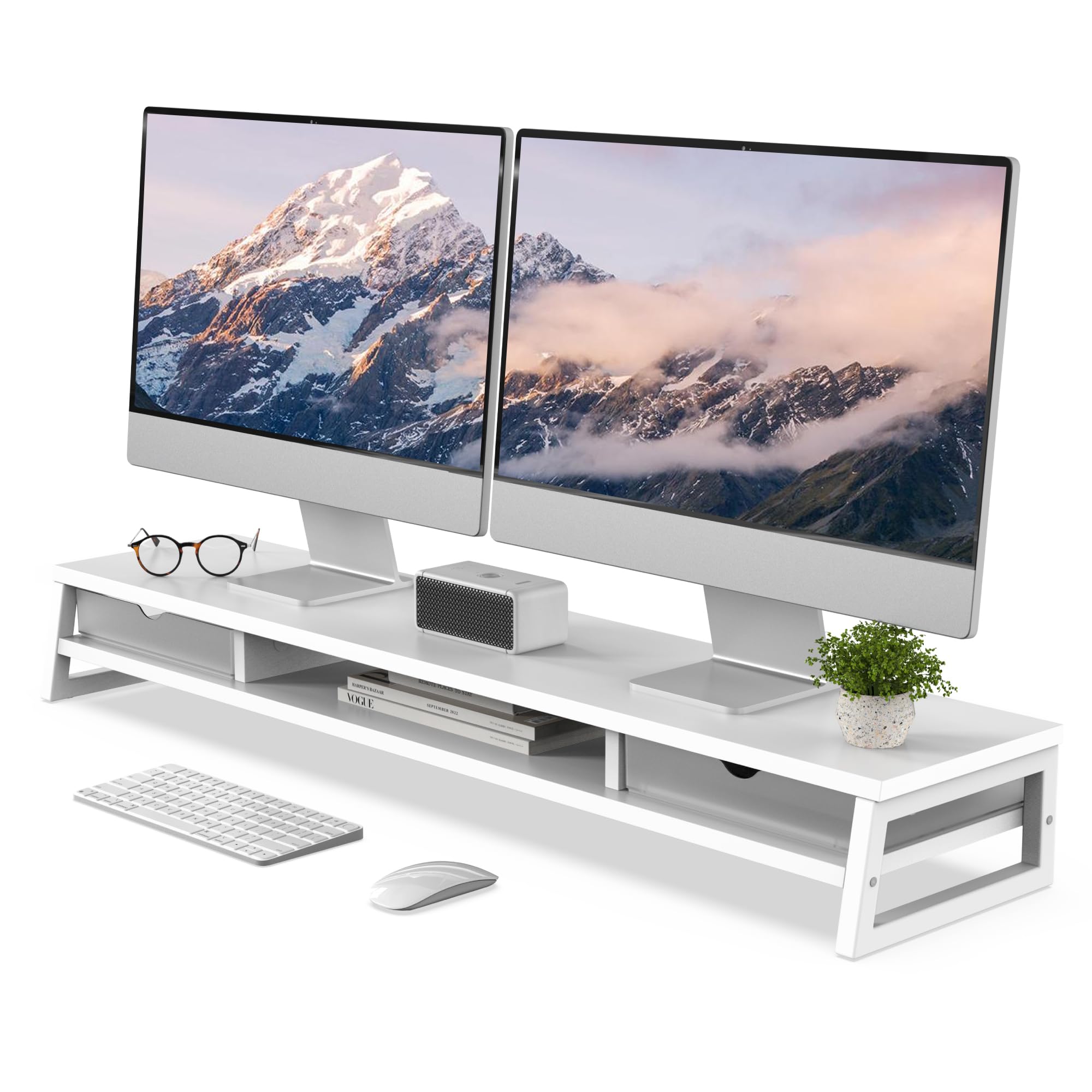 Amazon.co.jp: Fenge モニター台 卓上 デスクシェルフ モニター