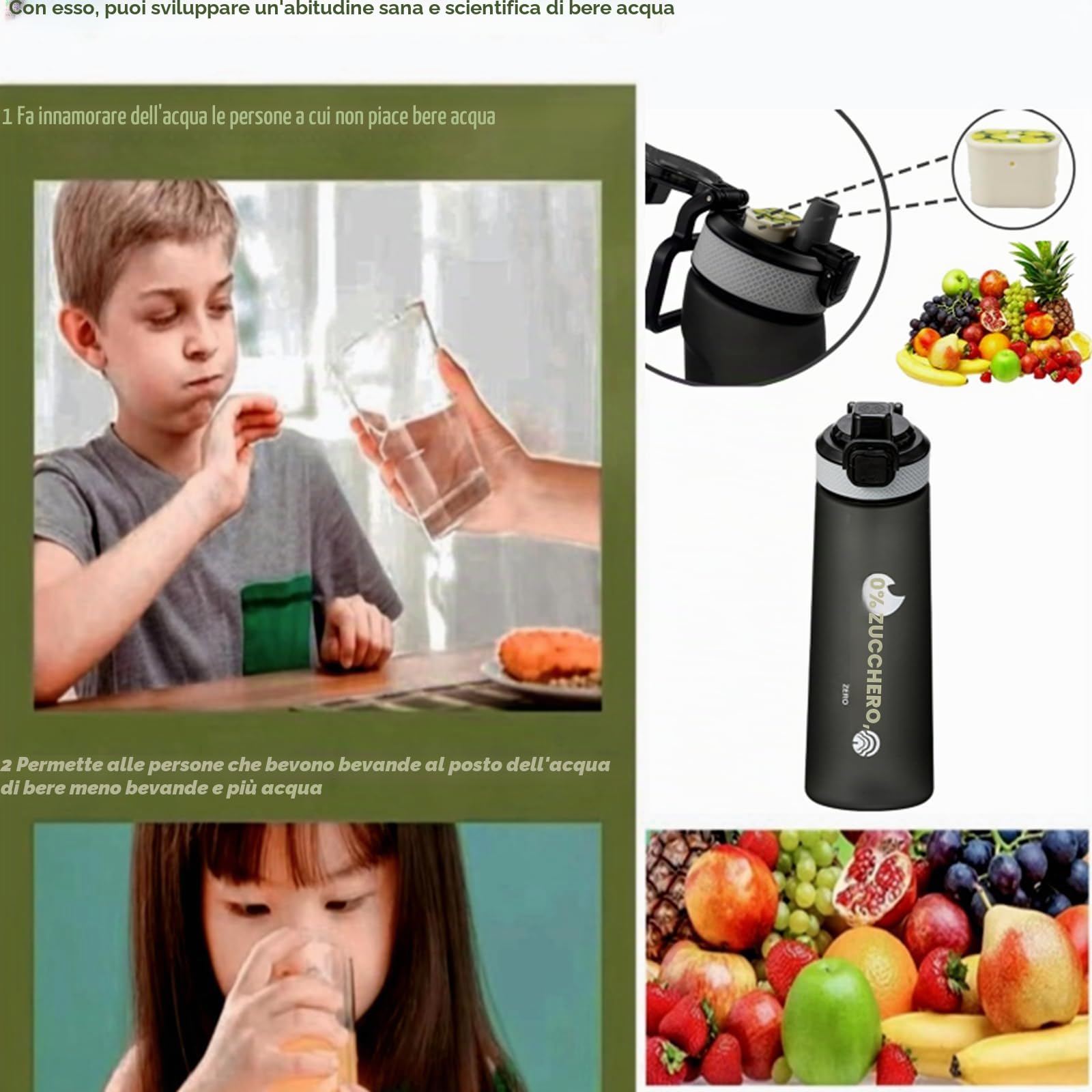 10/14 Pz Confezione Universale di Capsule Aromatizzanti per Bottiglie d’Acqua con Diversi Gusti, Capsule Aromatizzate alla Frutta per Bottiglie d’Acqua, 0 Zucchero 0 Calorie, Capsule Aromatizzate alla