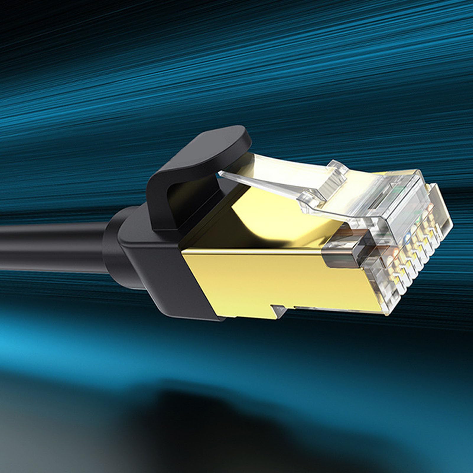 Cat 8 Ethernet Cable, 40Gps High Speed Heavy Duty Network LAN Patch Cord, 2000Mhz 26AWG Double Shielded Internet Cable with RJ45 Connector, for Router, Modem, PC, Gaming (5M)