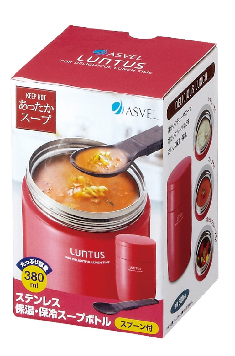 ASVEL スープボトル(L) HLB-SR380 Amazon｜アスベル ランタス ステンレス保温・保冷スープボトル(L