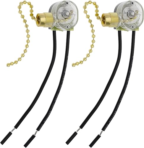 2 interruptores de cadena de repuesto JX42B modelo Pull Chain Cord Switch Accesorios para lámparas de pared, ventilador de techo, ventilador de disponible en Yaxa Venezuela