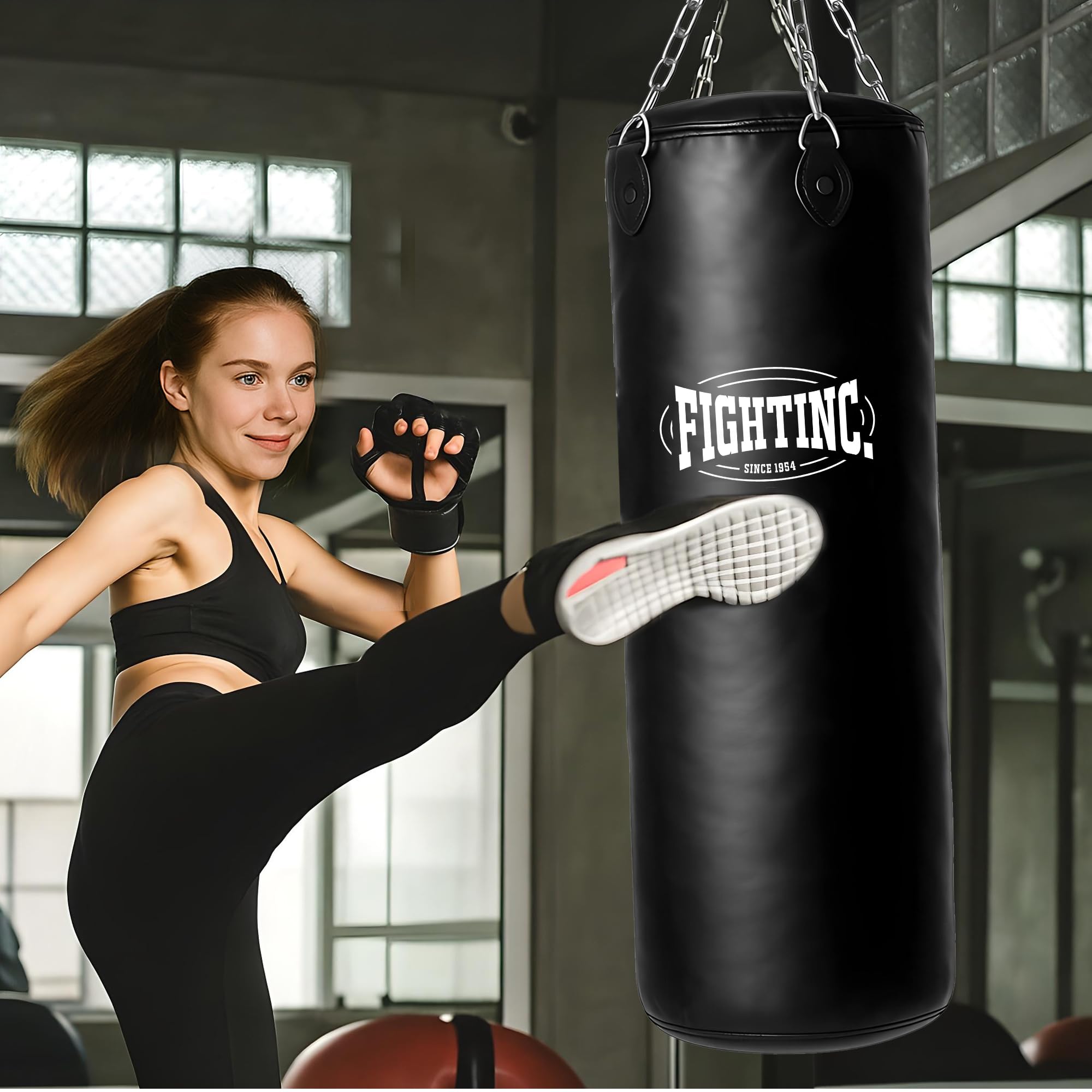 Boxsack Classic GEFÜLLT/UNGEFÜLLT/MIT FÜLLUNG 80 100 120 150 180 cm bis 55kg ideal für Jugend & Erwachsene Kampfsport Training 40 50 60kg