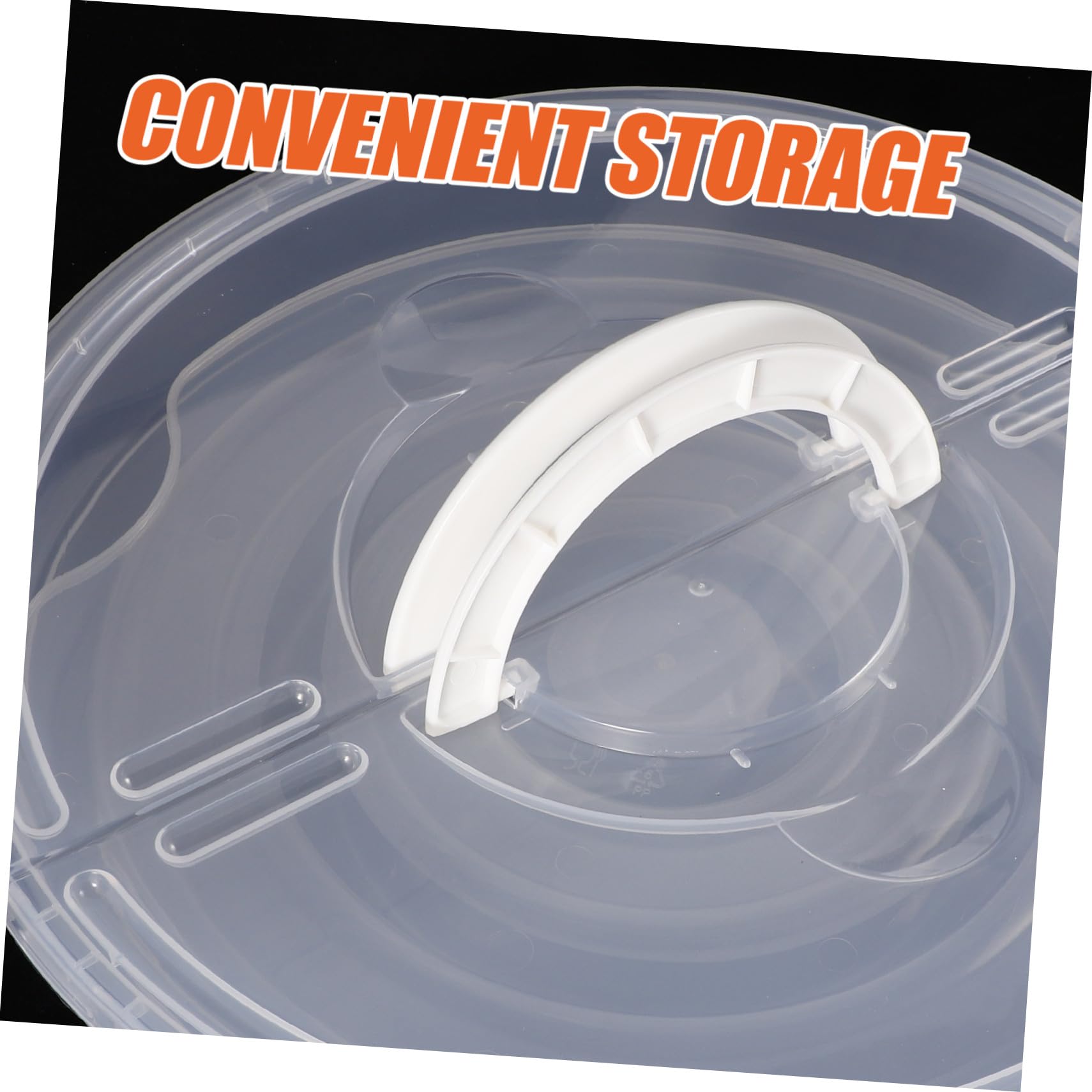 DOITOOL 2 piezas Caja para Alimentos con Tapa Hermética y Asa de Contenedores Apilables para Refrigerador para Almacenamiento de Tartas Pasteles y Restos Transparente Resistente