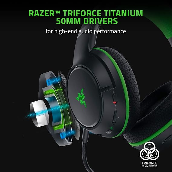 Wireless Xbox Gaming Headset: Razer Kaira Pro with Titanium Drivers & Supercardioid Mic - Black