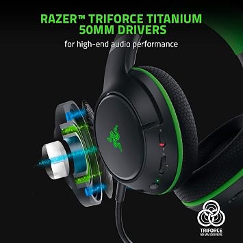 Wireless Xbox Gaming Headset: Razer Kaira Pro with Titanium Drivers & Supercardioid Mic - Black