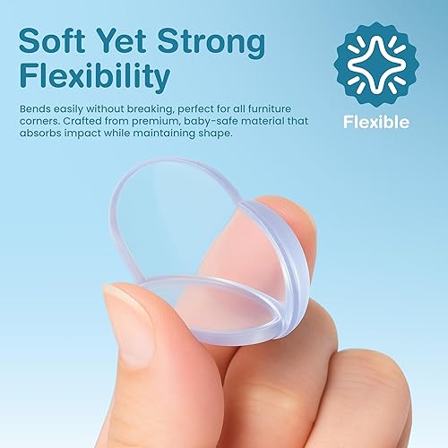 Miniatura 5 de Protector de esquina para bebé, paquete de 15 protectores de bordes transparentes y transparentes para bebés, protectores de esquina de muebles de