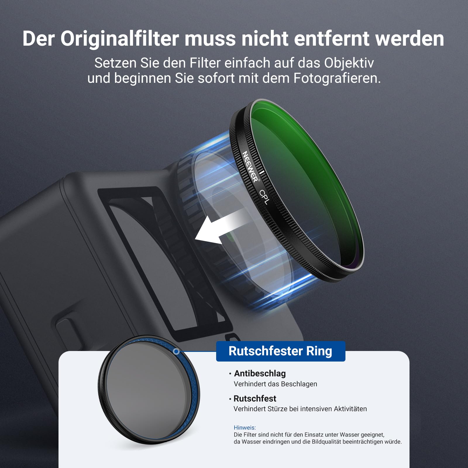 Neewer CPL Filter Kompatibel mit DJI Osmo Action 6 nur – Bild 6