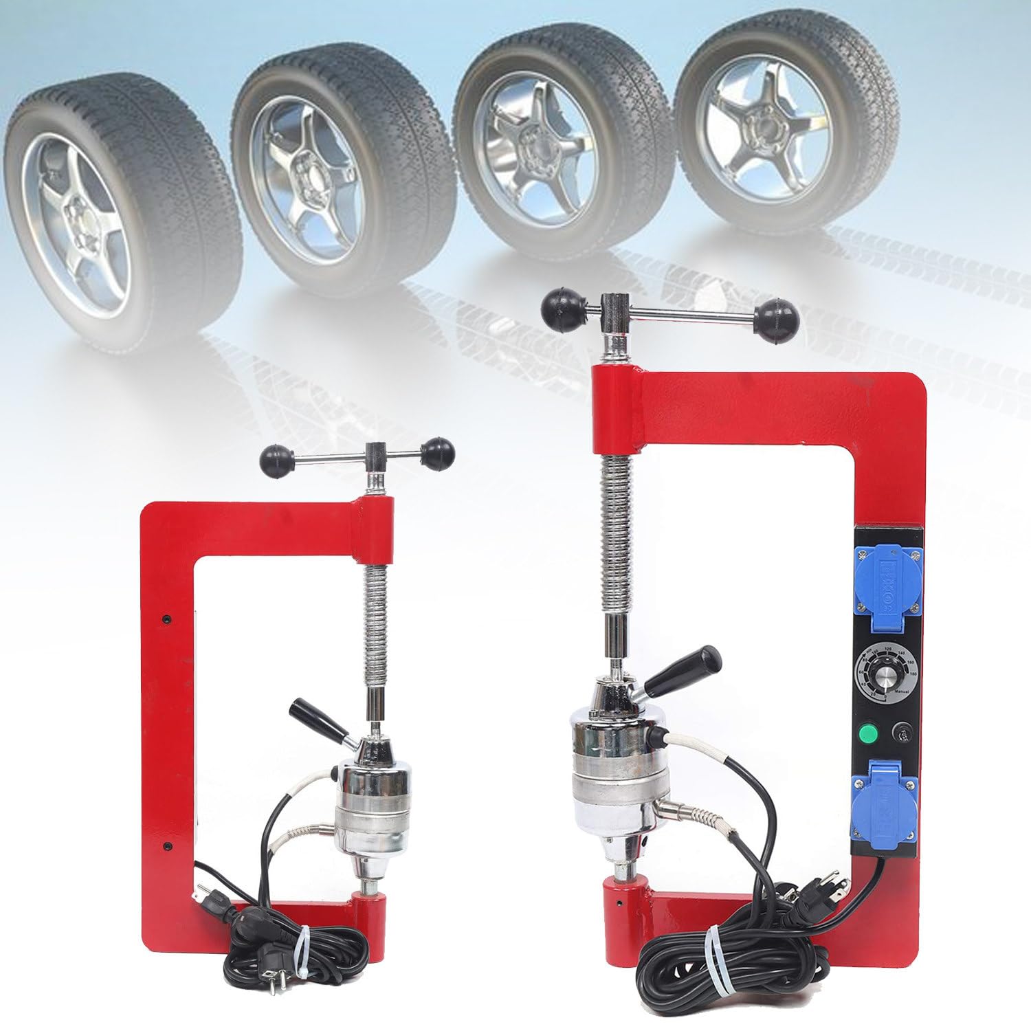 Vulcanizzatore per pneumatici, strumento di riparazione pneumatici, vulcanizzatore spot per riparazioni di riscaldamento a 170-180 ℃, kit essenziale per riparazioni di pneumatici rapide ed efficienti