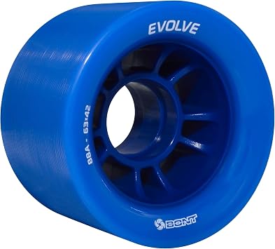 Bont Evolve Professional-Grade Indoor Roller Skate Wheels - High-Performance Polyurethane Speed Wheel Set - Blue 88A - Set of 4 wheels Blue 88A